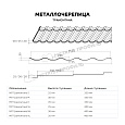 Металлочерепица МЕТАЛЛ ПРОФИЛЬ Трамонтана-ML (PURETAN-20-RR32-0.5)